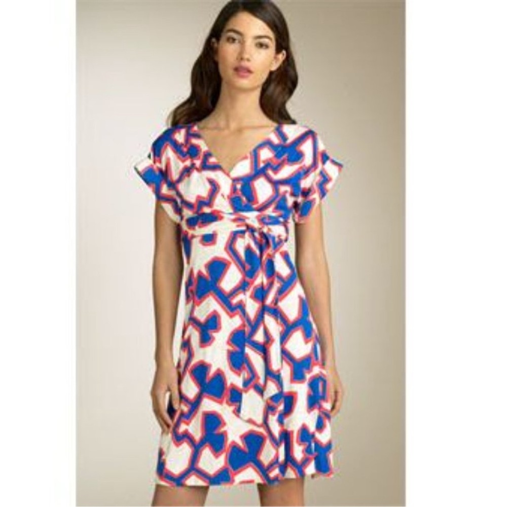 DIANE VON FURSTENBERG Silk Toby Wrap Dress sz 6